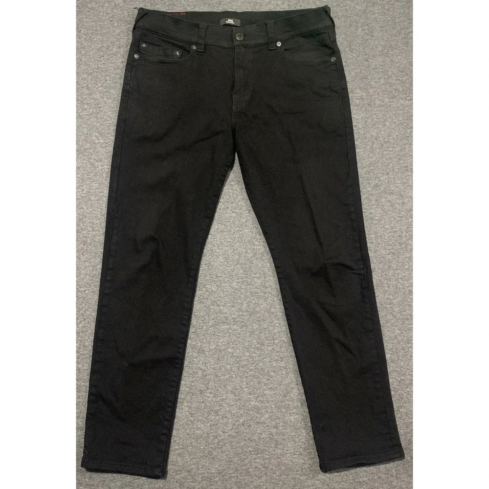 True Religion Geno No Flap Relaxed Slim Men's Jeans Black - 36x30